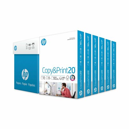 HP PAPERS CopyandPrint20 Paper, 92 Bright, 20 lb Bond Weight, 8.5 x 11, White, PK2400, 2400PK 200010